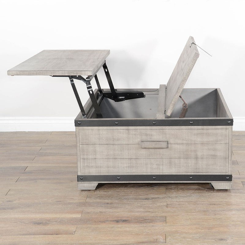 Alpine Grey Lift Top Storage Coffee Table